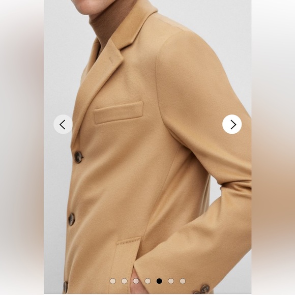 BOSS SLIM FIT NEW MENS COAT IN VIRGIN WOOL AND CASHMERE SIZE 42R - Picture 7 of 14